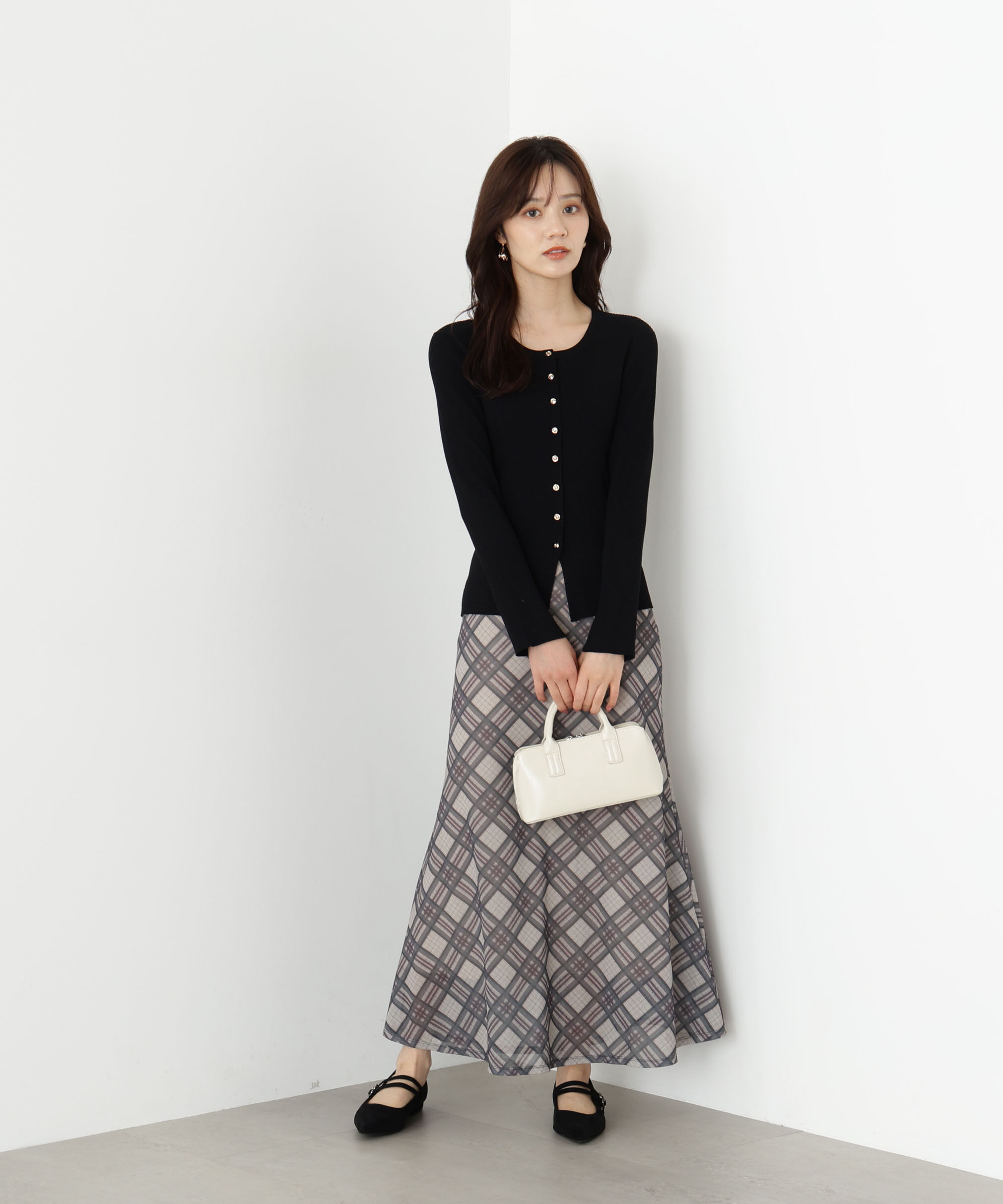 PROPORTION BODY DRESSING「チェックナロースカート 25AW」|スカート|