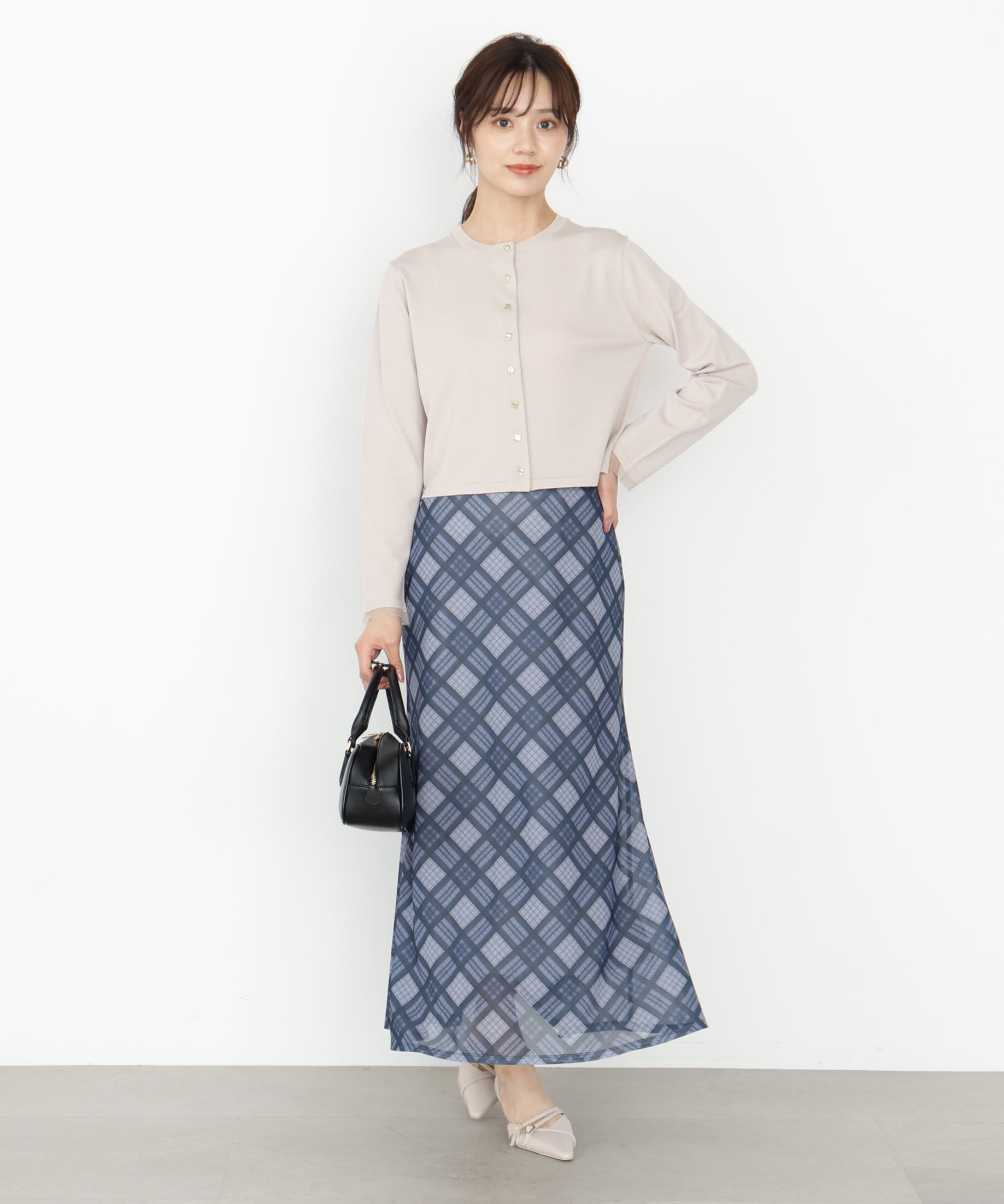 PROPORTION BODY DRESSING「チェックナロースカート 25AW」|スカート|