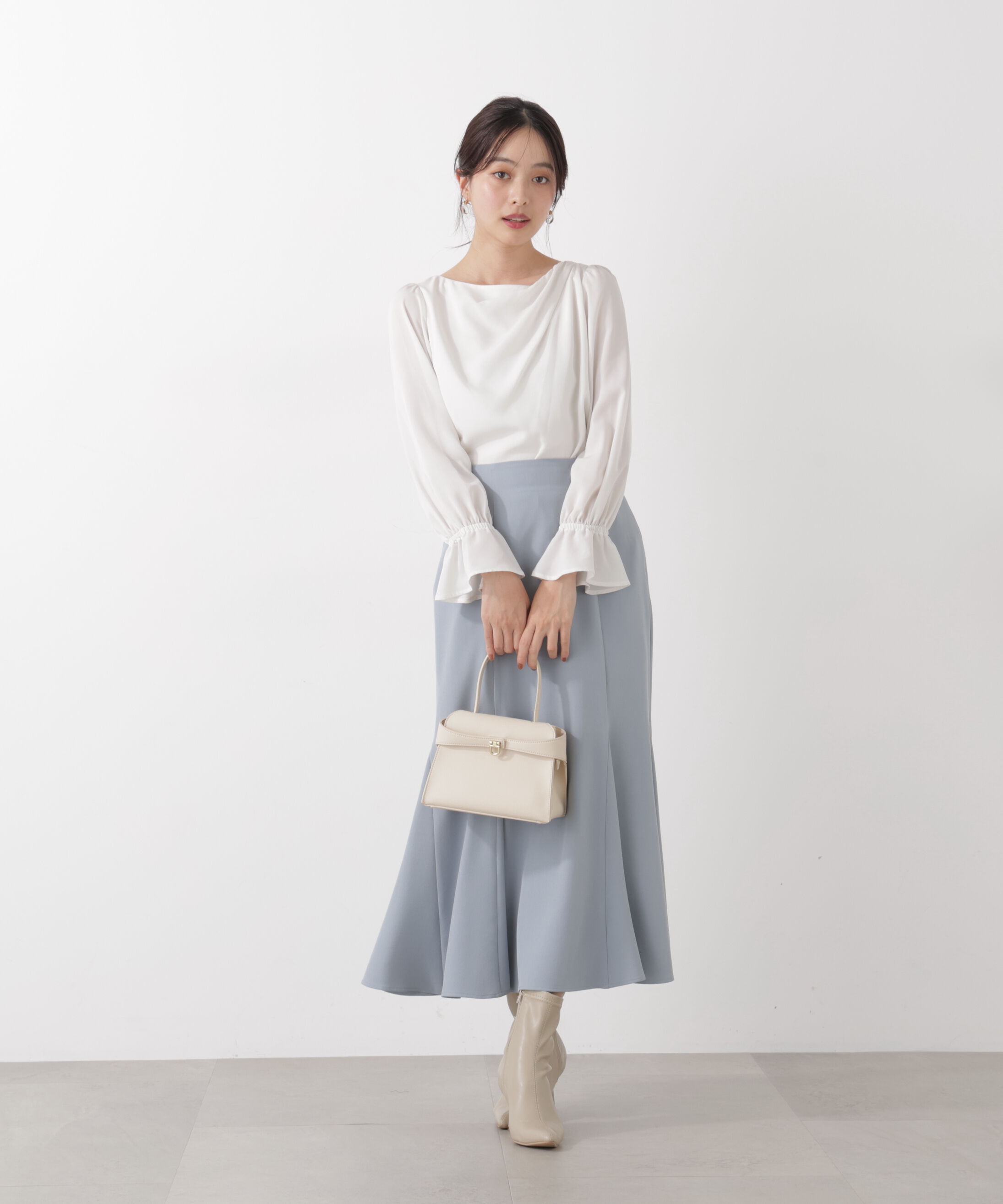 PROPORTION BODY DRESSING「＜ウォッシャブル＞キャンディースリーブニュアンスブラウス 25AW」|シャツ・ブラウス|