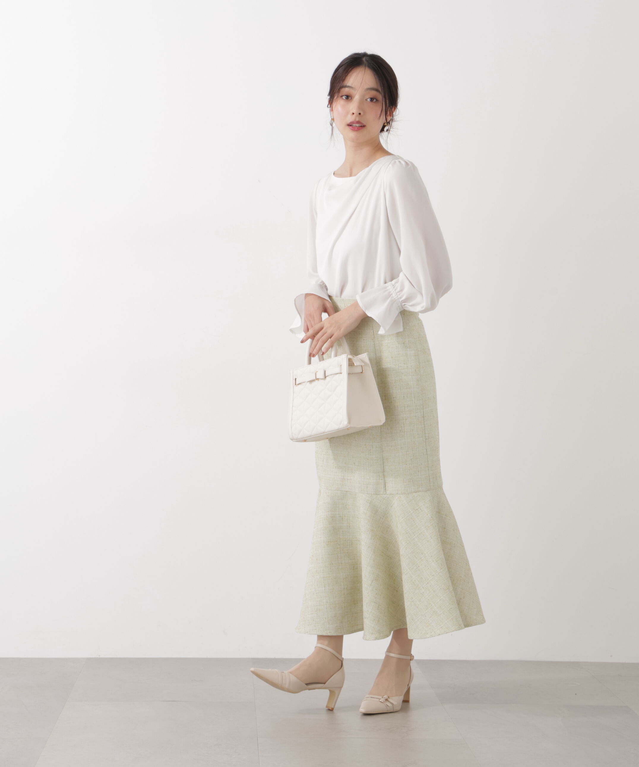 PROPORTION BODY DRESSING「＜ウォッシャブル＞キャンディースリーブニュアンスブラウス 25AW」|シャツ・ブラウス|