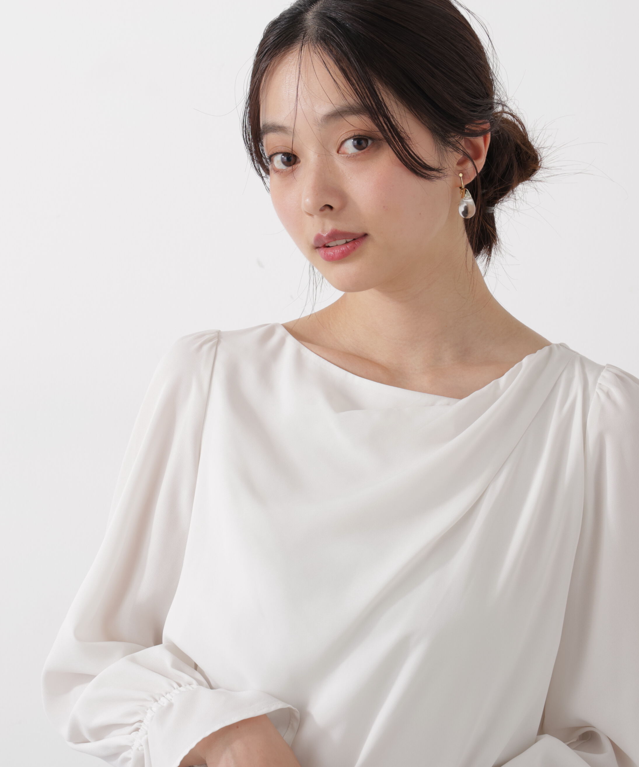 PROPORTION BODY DRESSING「＜ウォッシャブル＞キャンディースリーブニュアンスブラウス 25AW」|シャツ・ブラウス|