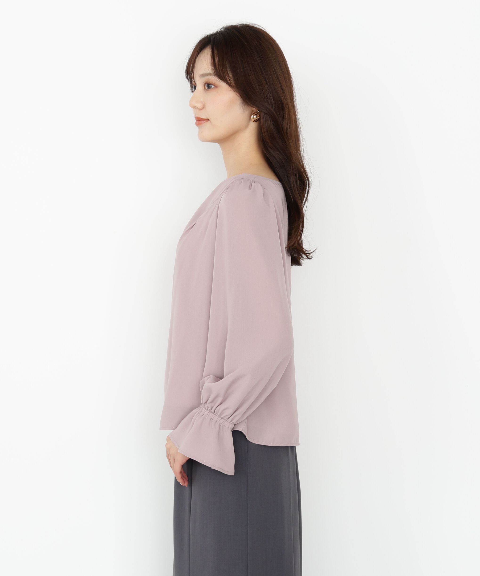 PROPORTION BODY DRESSING「＜ウォッシャブル＞キャンディースリーブニュアンスブラウス 25AW」|シャツ・ブラウス|