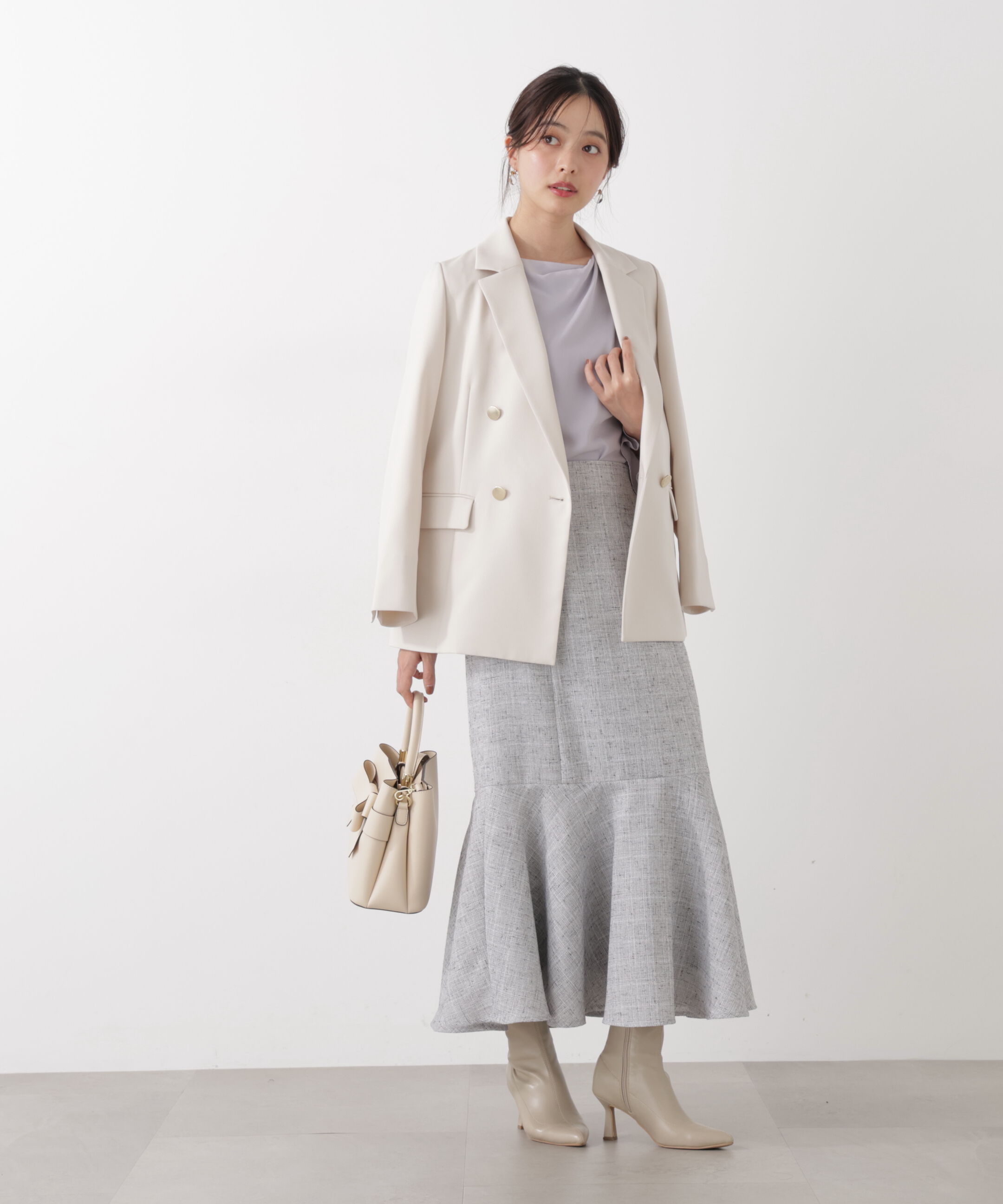 PROPORTION BODY DRESSING「＜ウォッシャブル＞キャンディースリーブニュアンスブラウス 25AW」|シャツ・ブラウス|