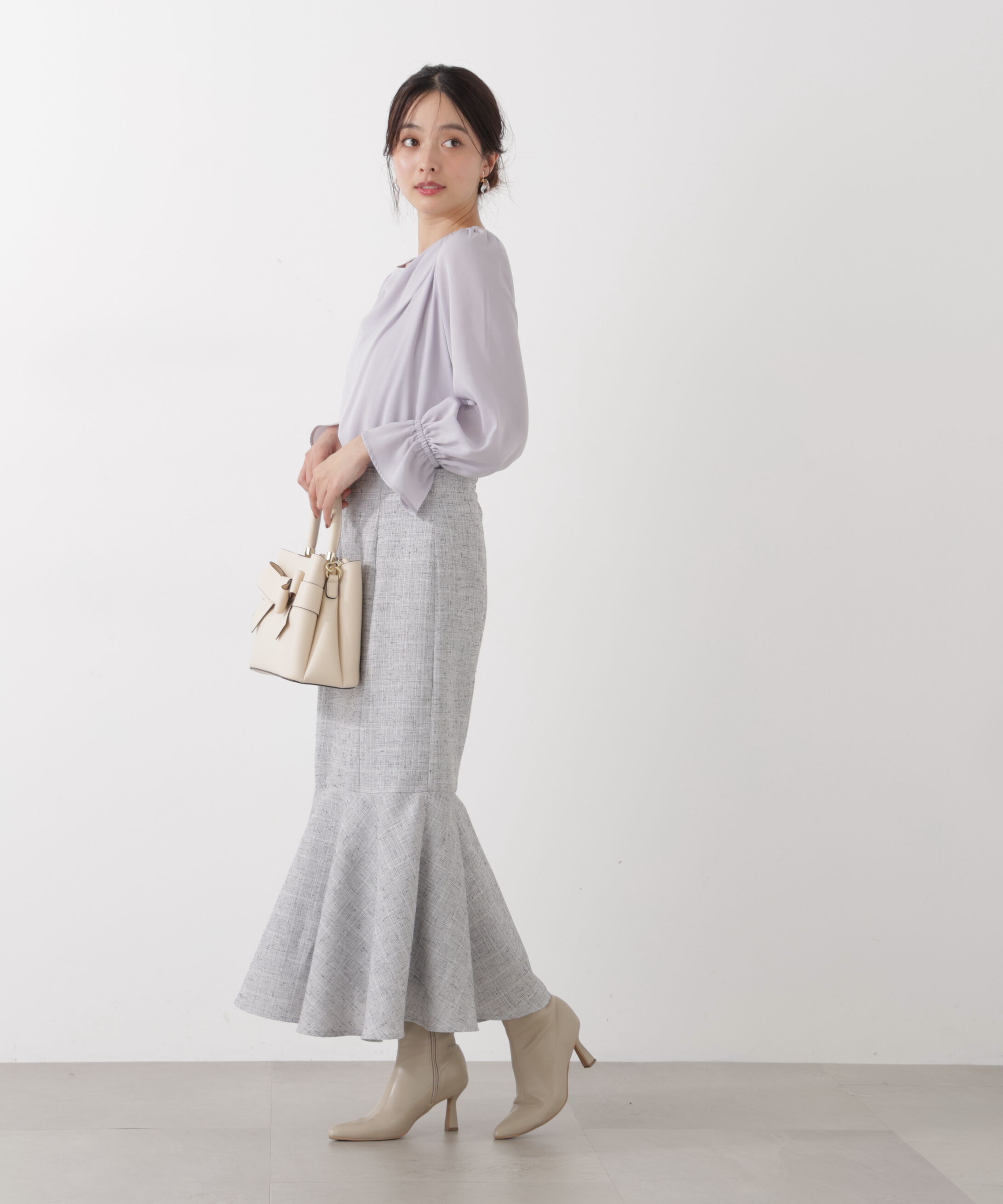 PROPORTION BODY DRESSING「＜ウォッシャブル＞キャンディースリーブニュアンスブラウス 25AW」|シャツ・ブラウス|