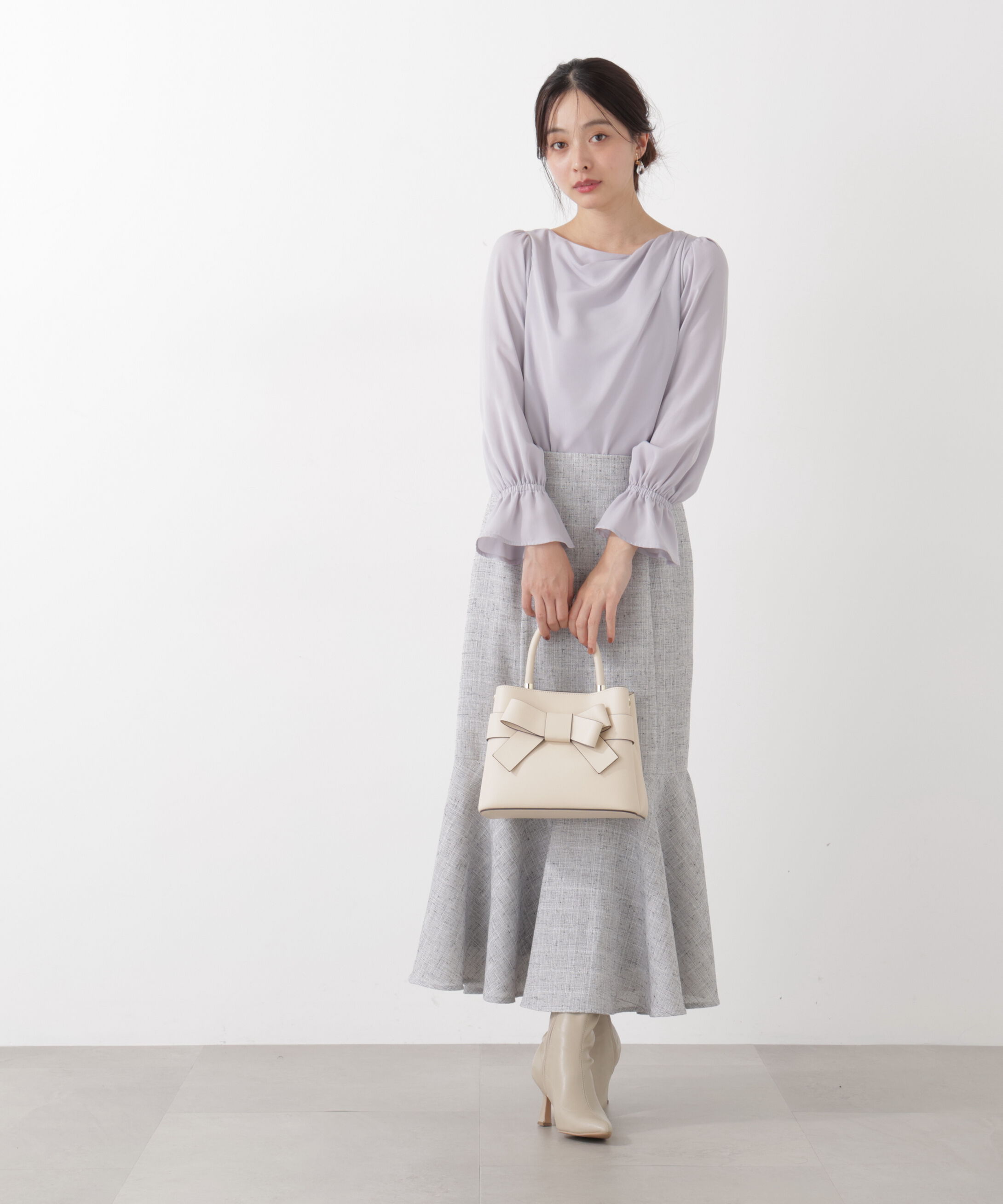 PROPORTION BODY DRESSING「＜ウォッシャブル＞キャンディースリーブニュアンスブラウス 25AW」|シャツ・ブラウス|