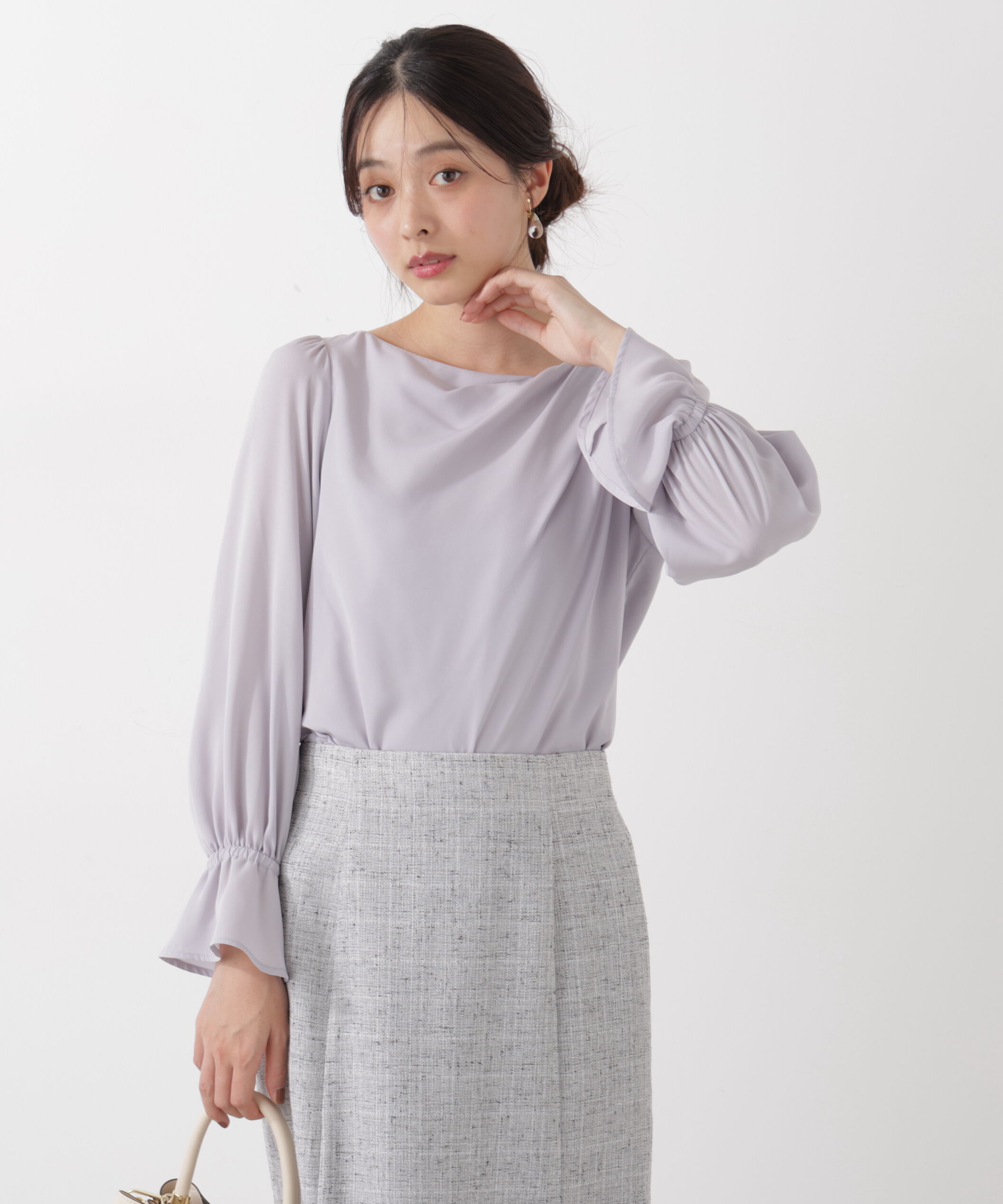 PROPORTION BODY DRESSING「＜ウォッシャブル＞キャンディースリーブニュアンスブラウス 25AW」|シャツ・ブラウス|