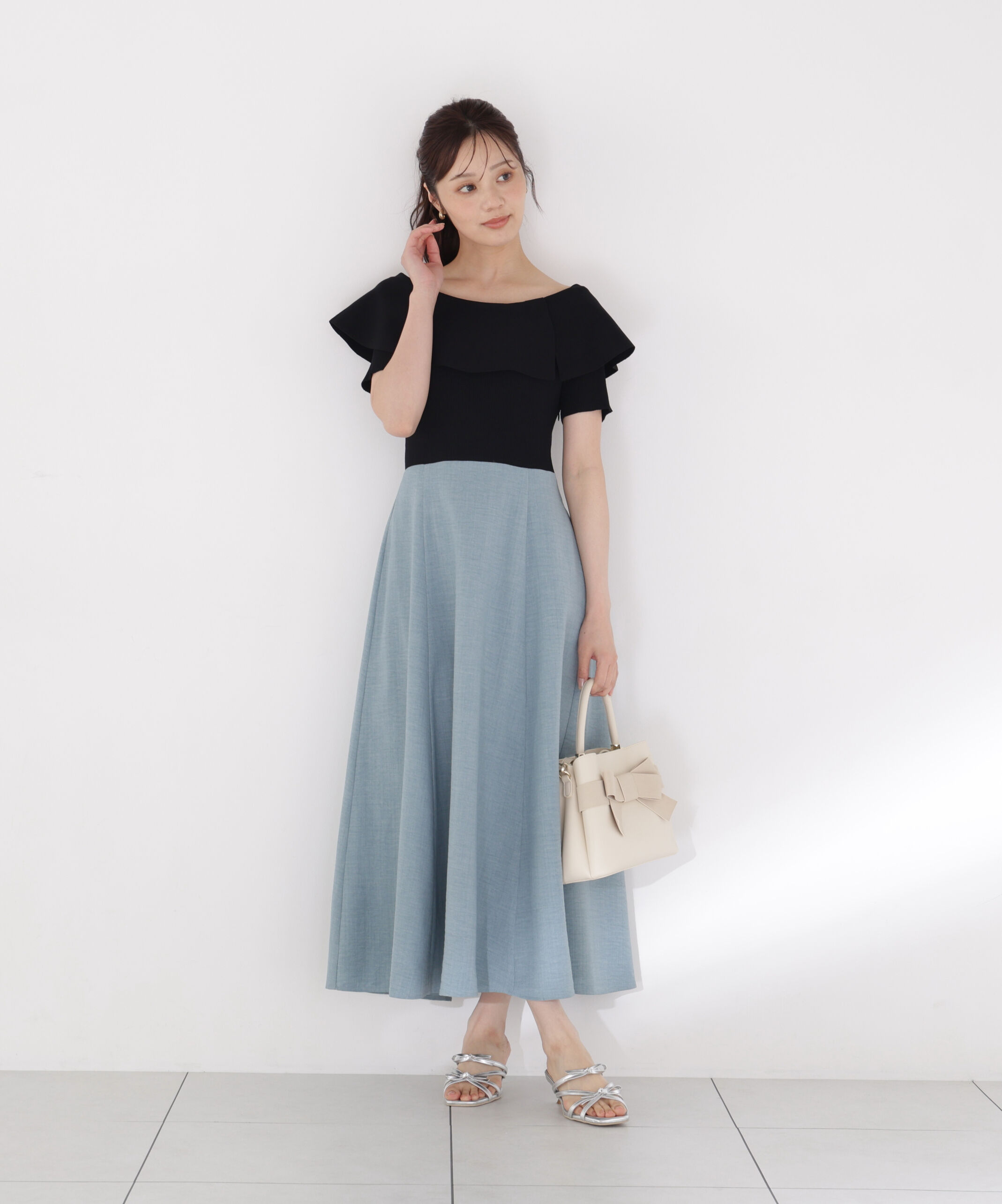 PROPORTION BODY DRESSING「ケープニットドッキングワンピース 26AW」|ワンピース|