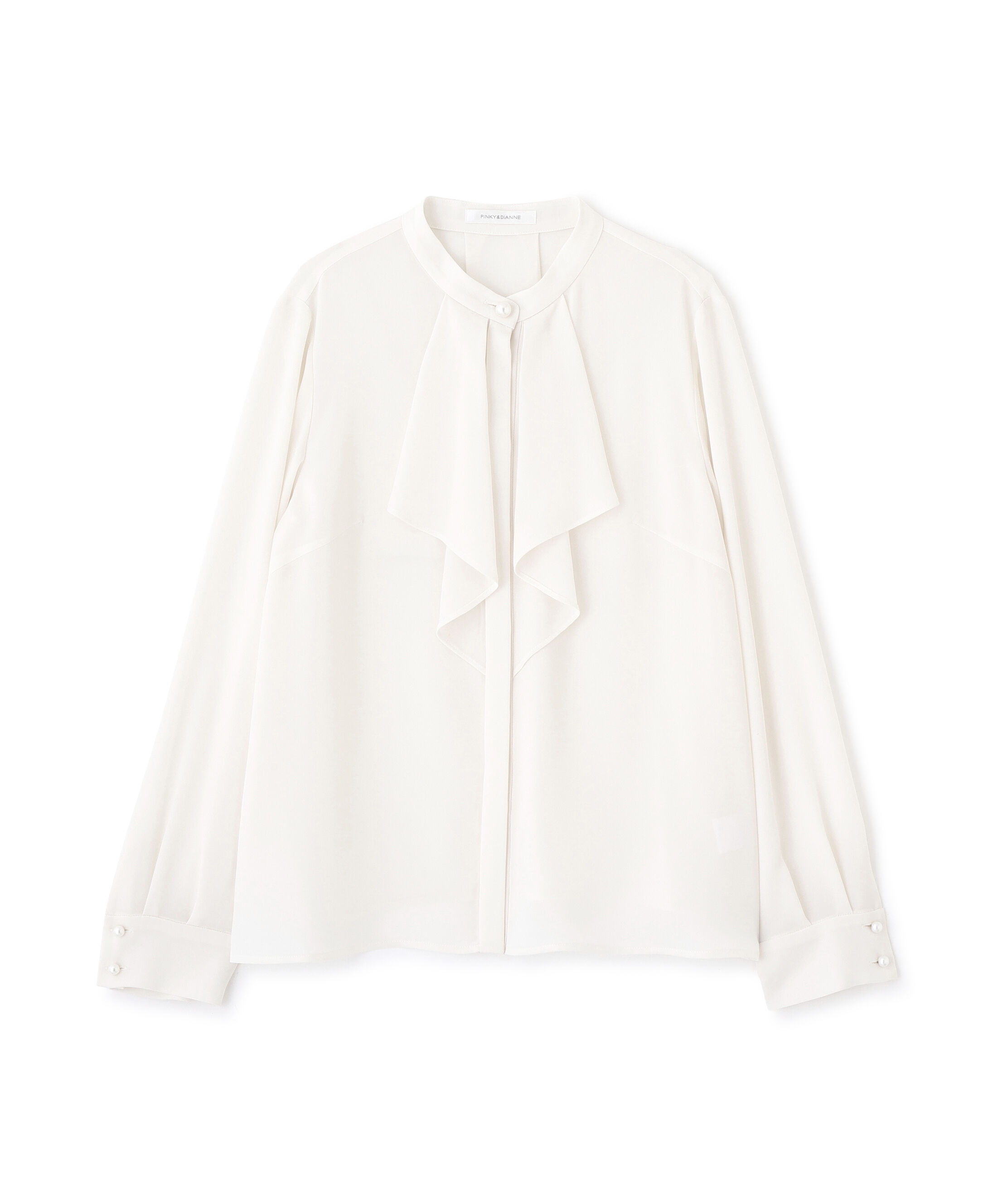  「フロントラッフルパールボタンブラウス」|シャツ・ブラウス|