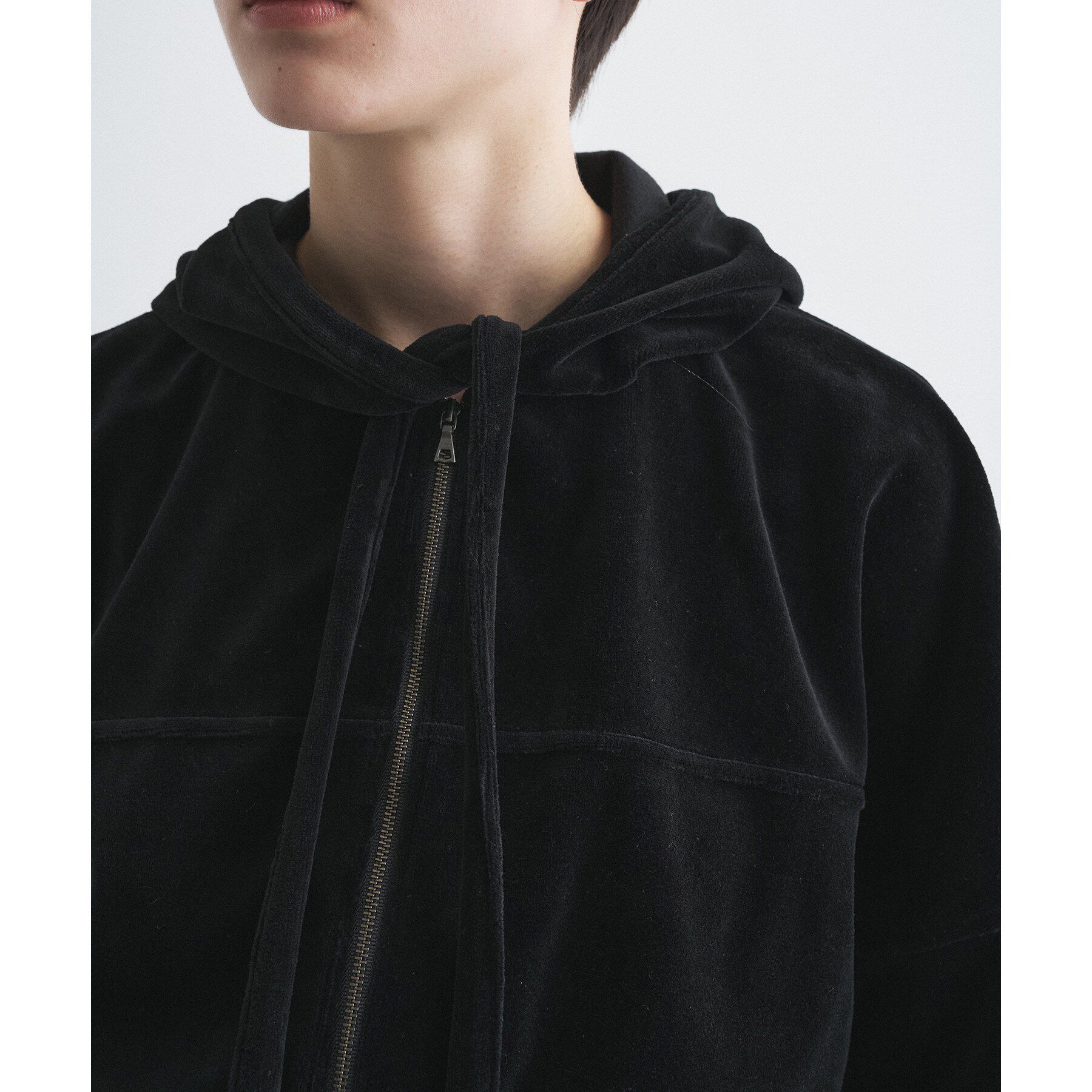 CODE A「velour cropped hoodie」|パーカー|