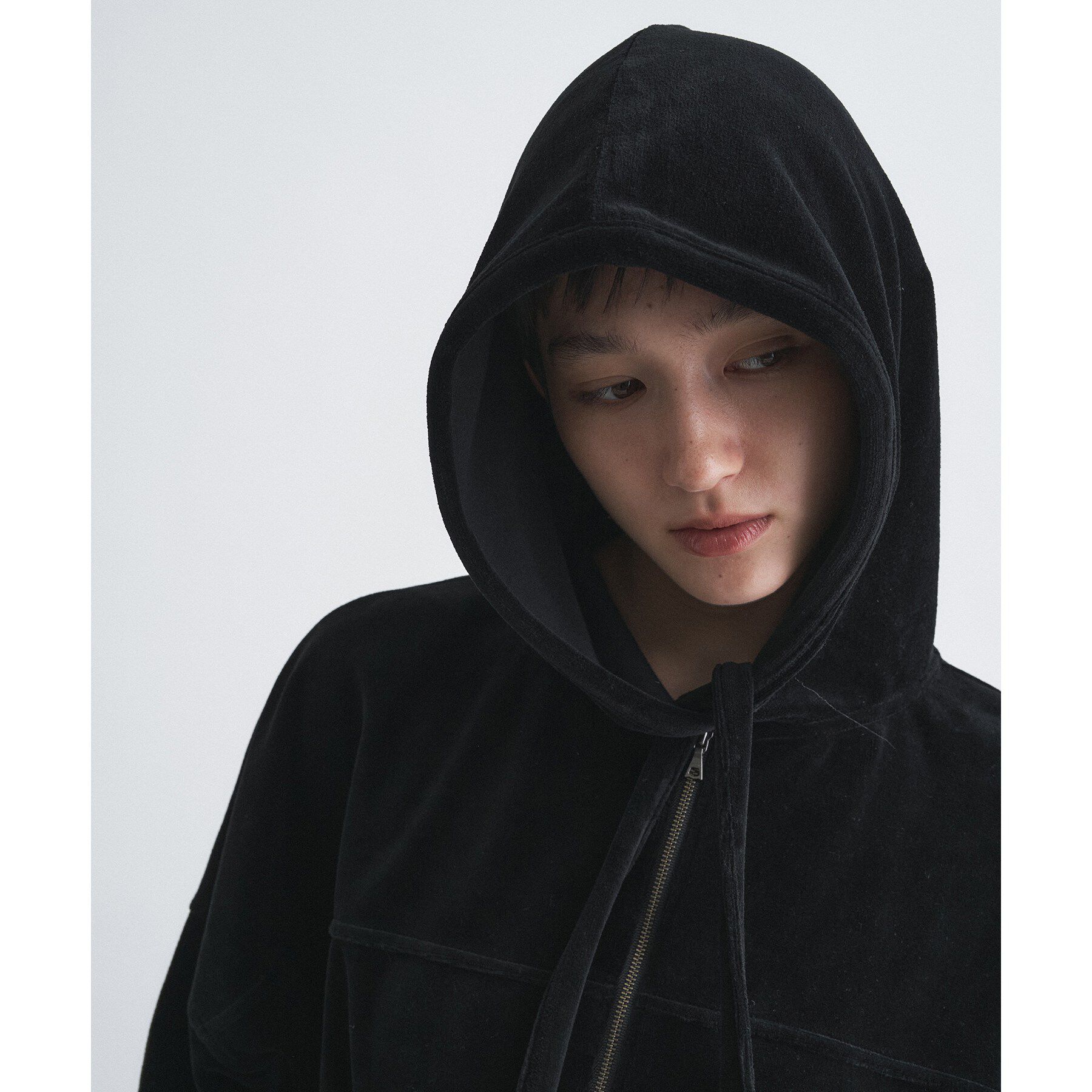 CODE A「velour cropped hoodie」|パーカー|