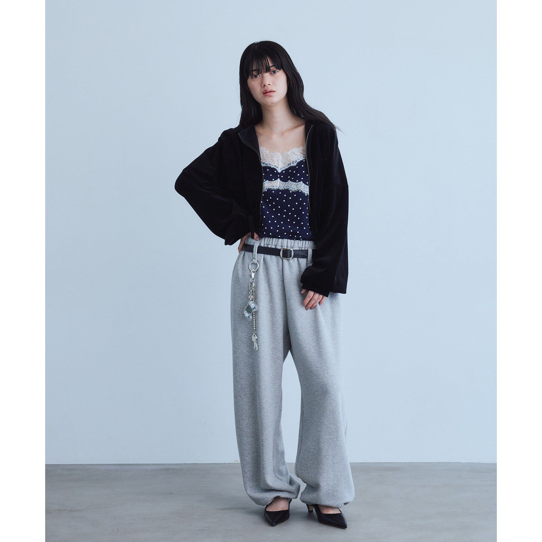 CODE A「velour cropped hoodie」|パーカー|