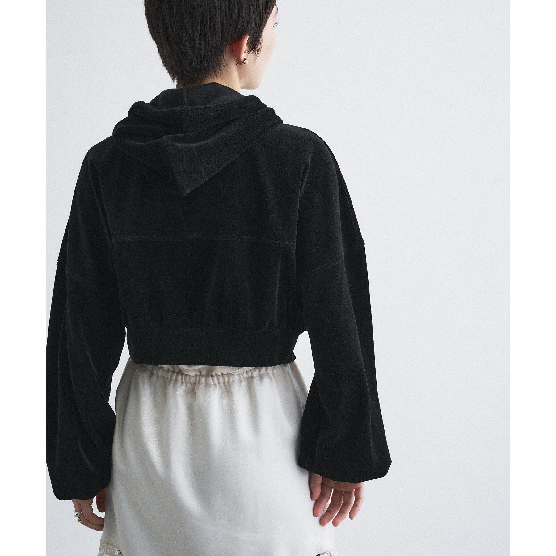 CODE A「velour cropped hoodie」|パーカー|