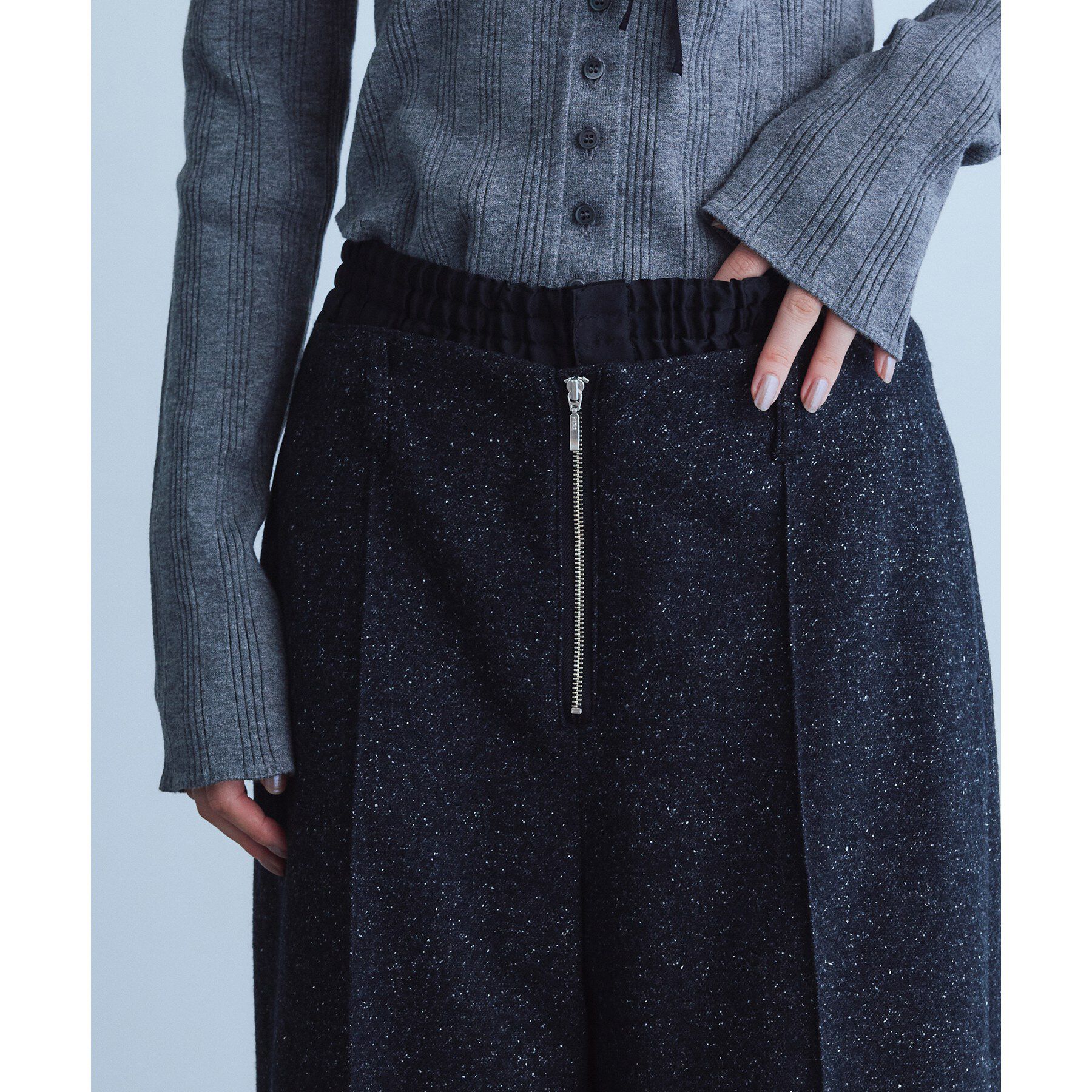CODE A「nep tweed zip wide pants」|その他|