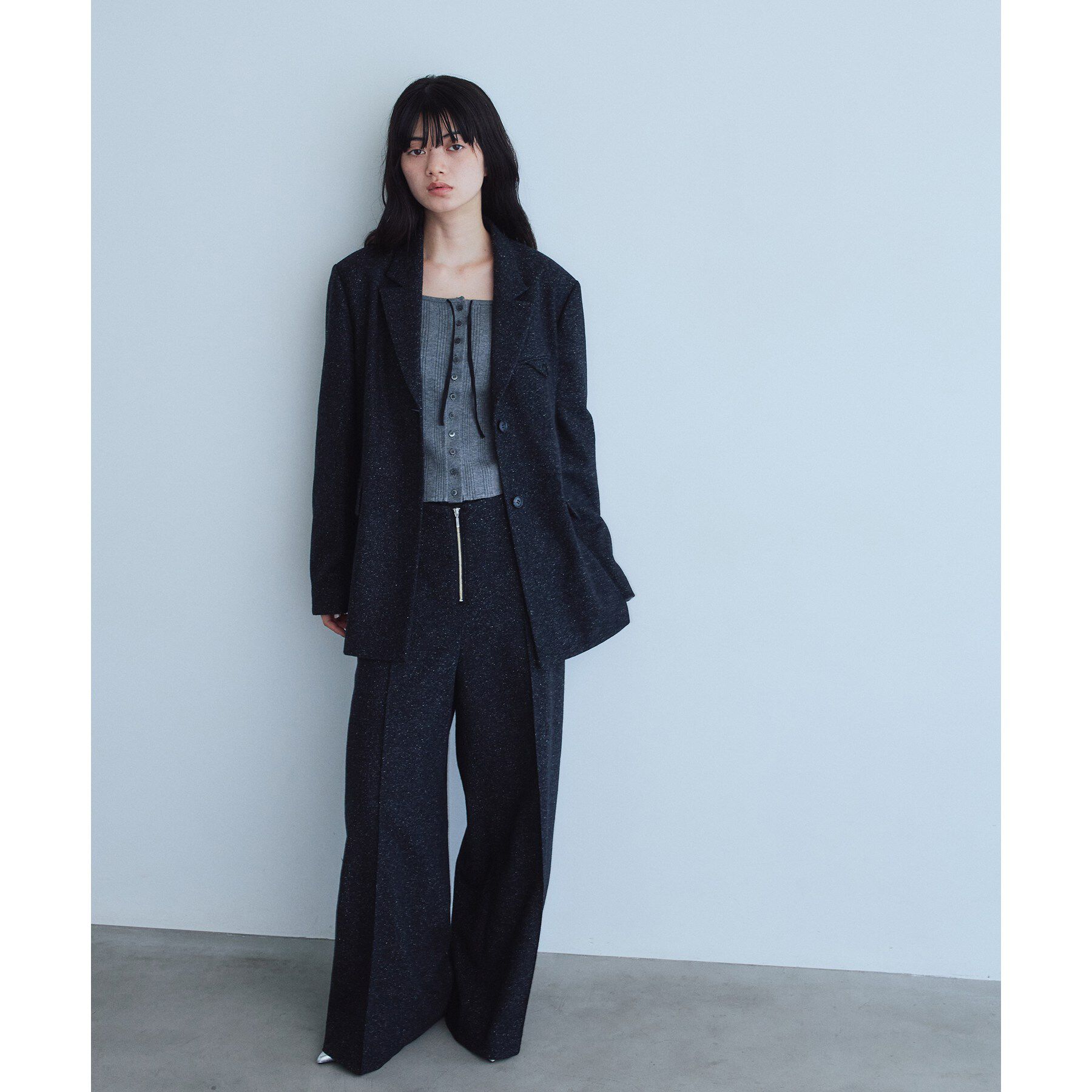 CODE A「nep tweed zip wide pants」|その他|
