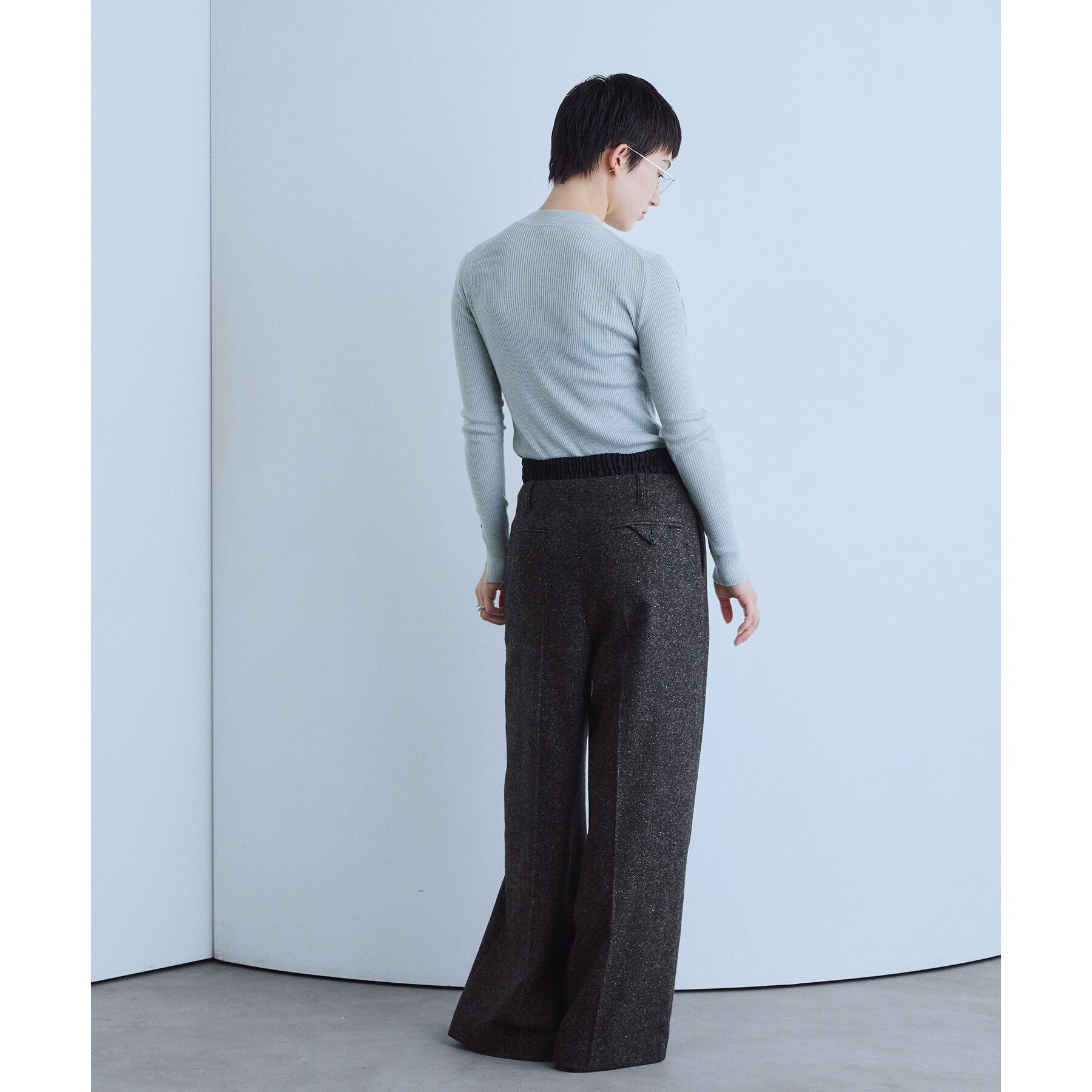 CODE A「nep tweed zip wide pants」|その他|