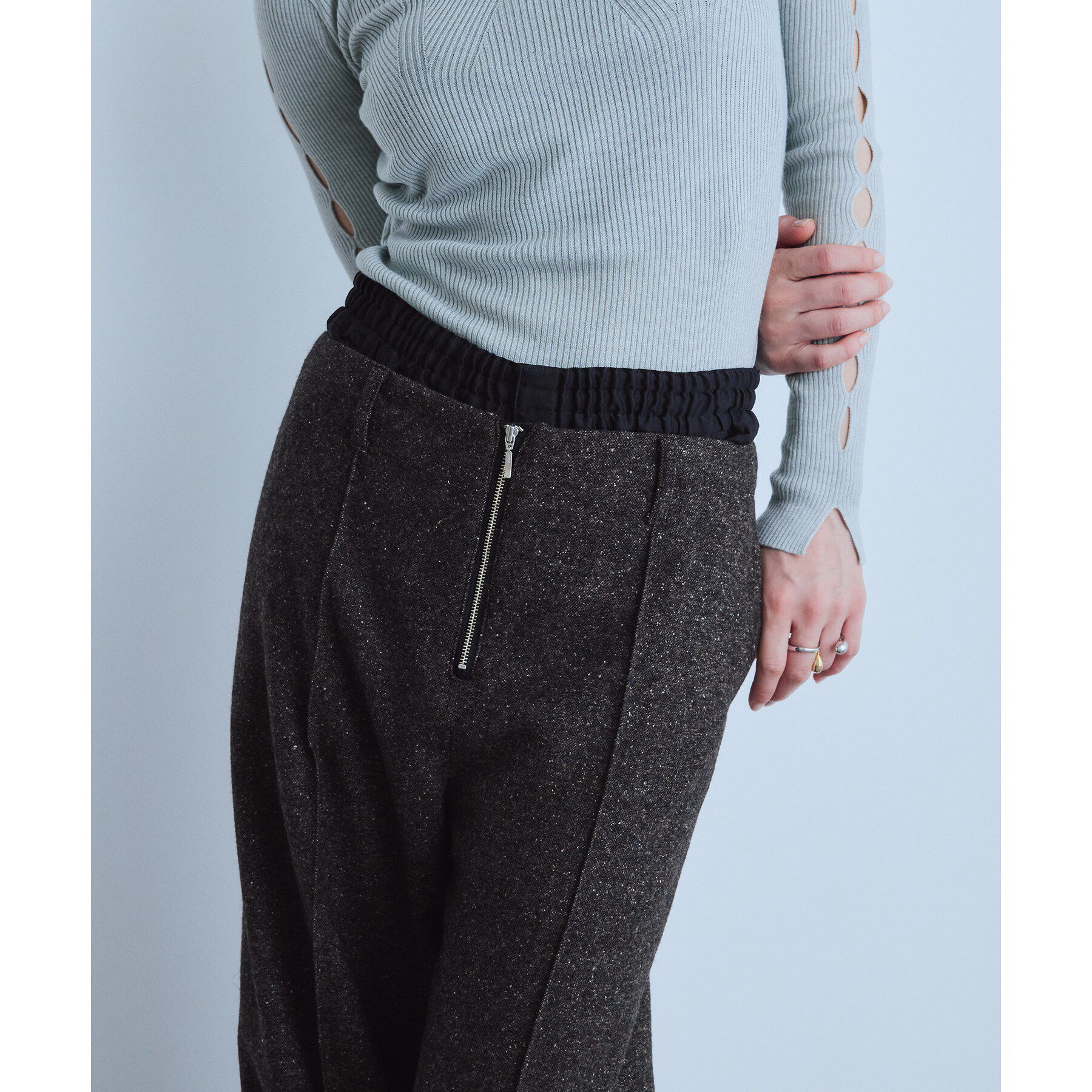 CODE A「nep tweed zip wide pants」|その他|