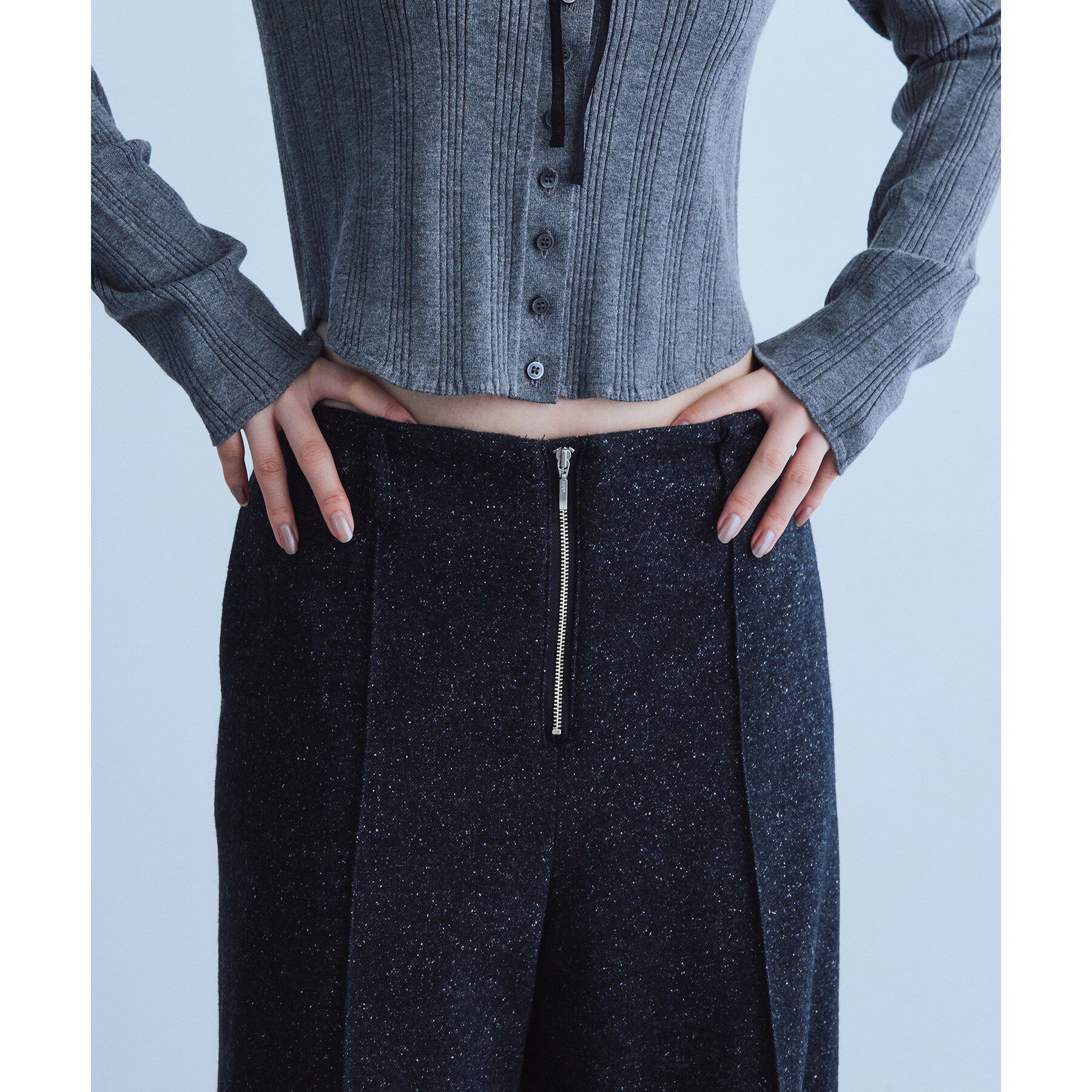CODE A「nep tweed zip wide pants」|その他|
