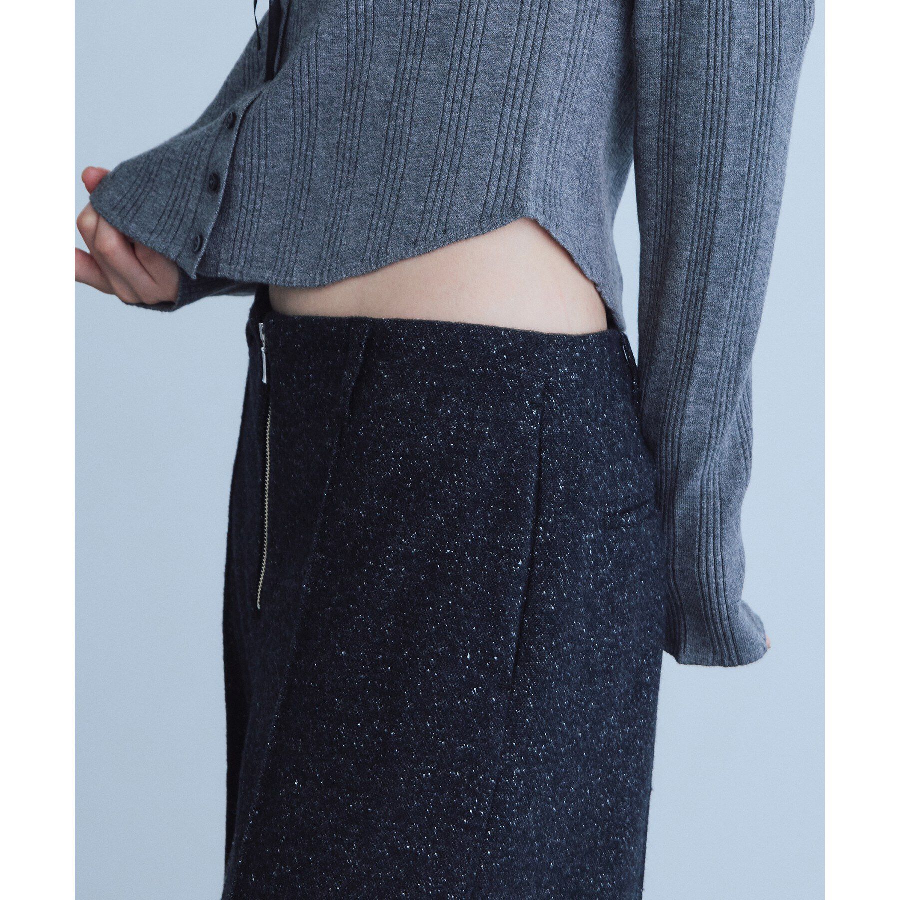 CODE A「nep tweed zip wide pants」|その他|
