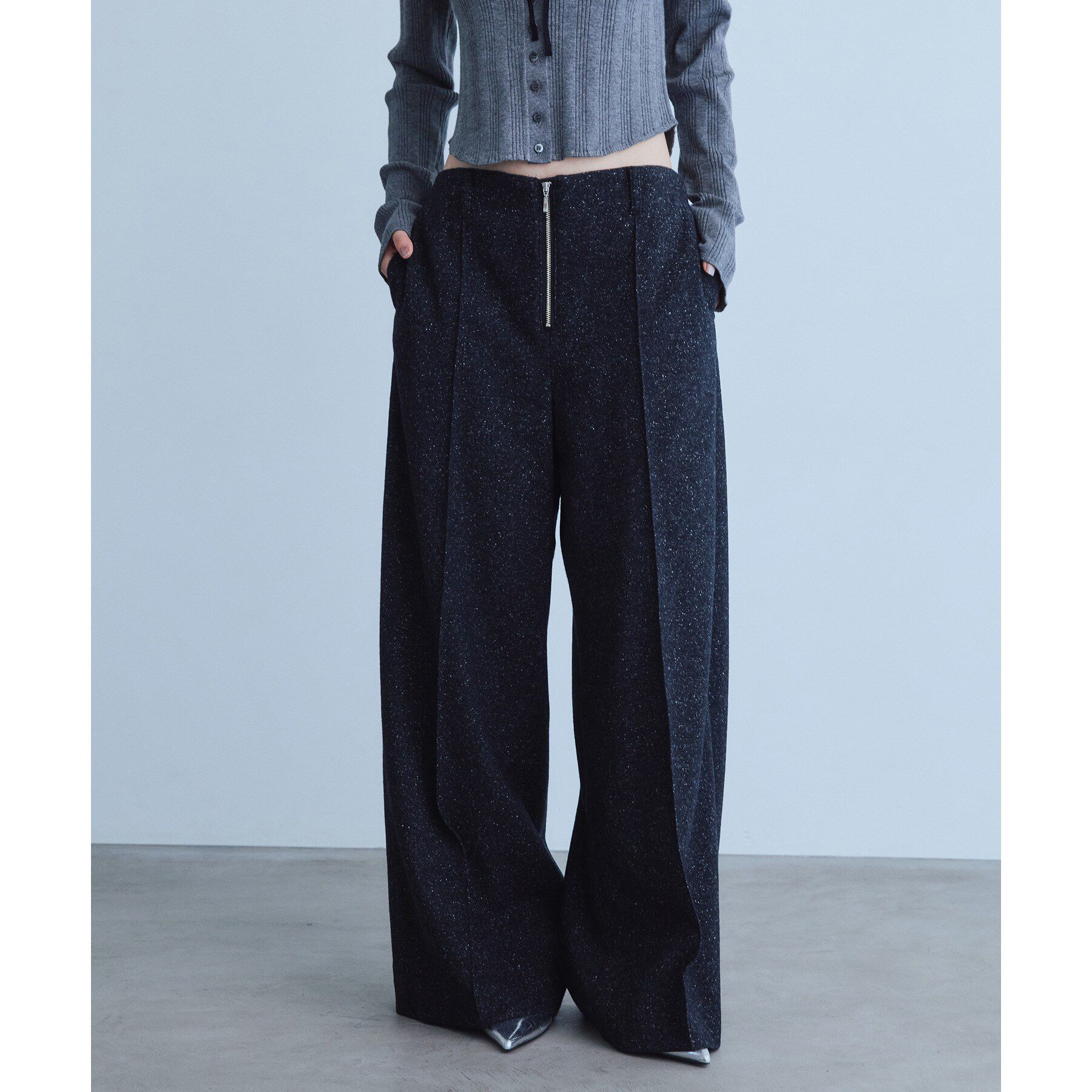 CODE A「nep tweed zip wide pants」|その他|