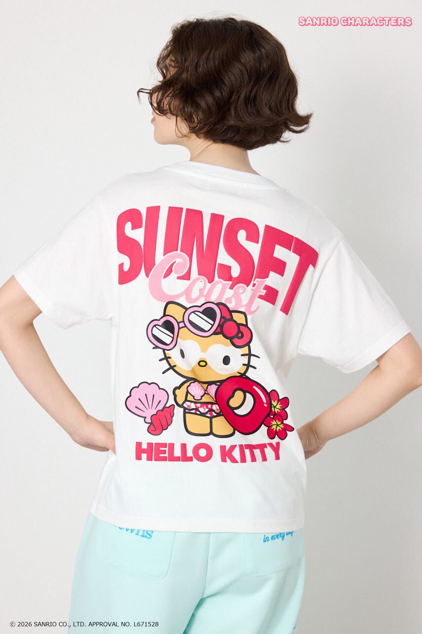 RODEO CROWNS「(サンリオキャラクターズ)SUNSET Tシャツ」|Tシャツ・カットソー|O/WHT1