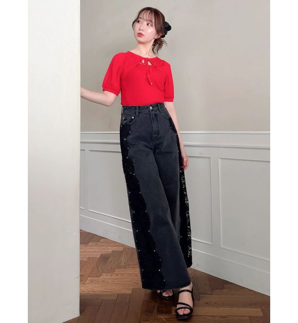 dazzlin「【WEB限定】リボンレイヤードTシャツ」|Tシャツ・カットソー|