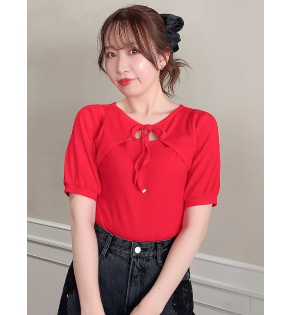 dazzlin「【WEB限定】リボンレイヤードTシャツ」|Tシャツ・カットソー|
