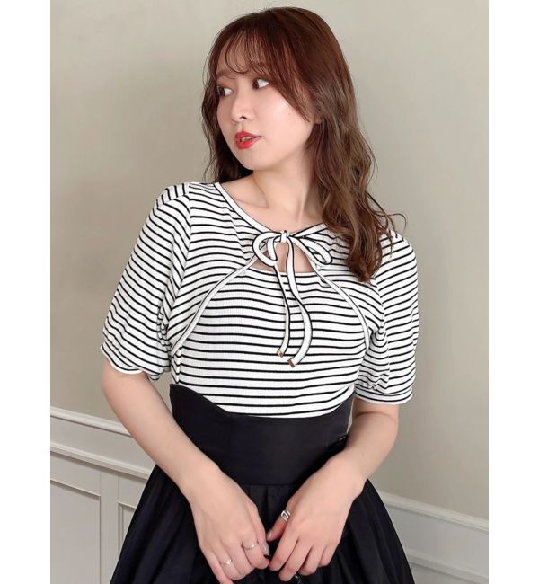 dazzlin「【WEB限定】リボンレイヤードTシャツ」|Tシャツ・カットソー|