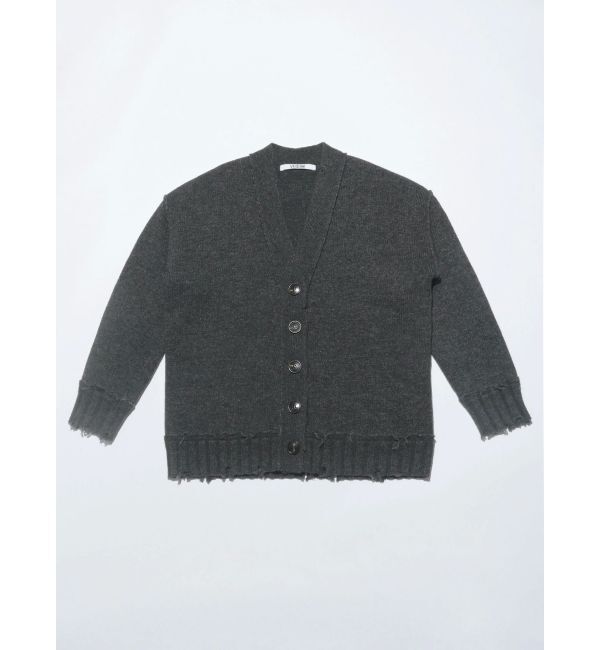 EMODA「【VEQUM】SHETLAND WOOL CLUSH CD」|カーディガン|グレー