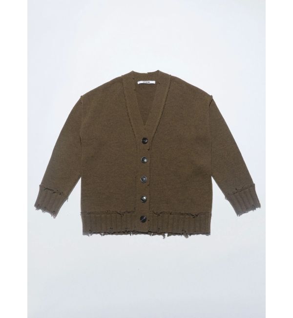 EMODA「【VEQUM】SHETLAND WOOL CLUSH CD」|カーディガン|ベージュ