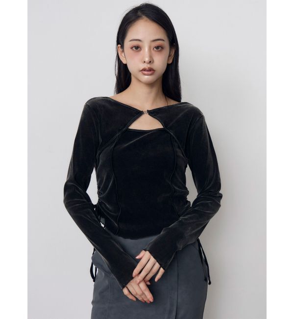 MURUA「シアーベロアホックトップス」|Tシャツ・カットソー|