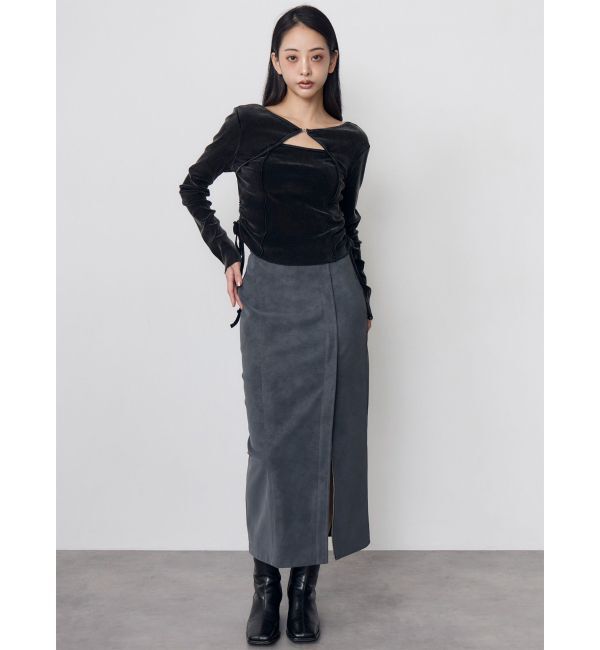 MURUA「シアーベロアホックトップス」|Tシャツ・カットソー|
