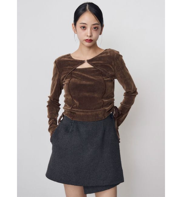 MURUA「シアーベロアホックトップス」|Tシャツ・カットソー|