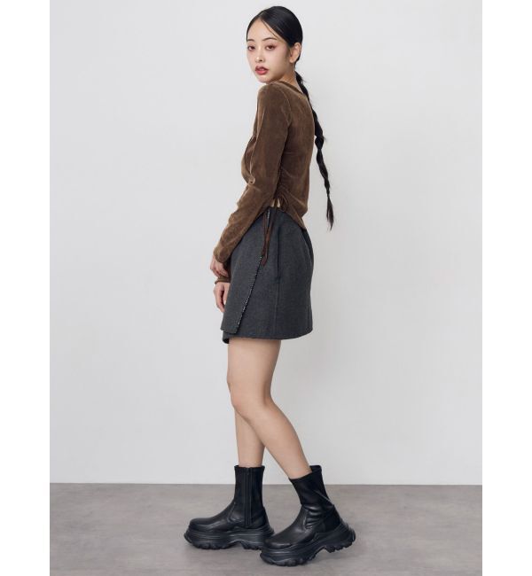 MURUA「シアーベロアホックトップス」|Tシャツ・カットソー|