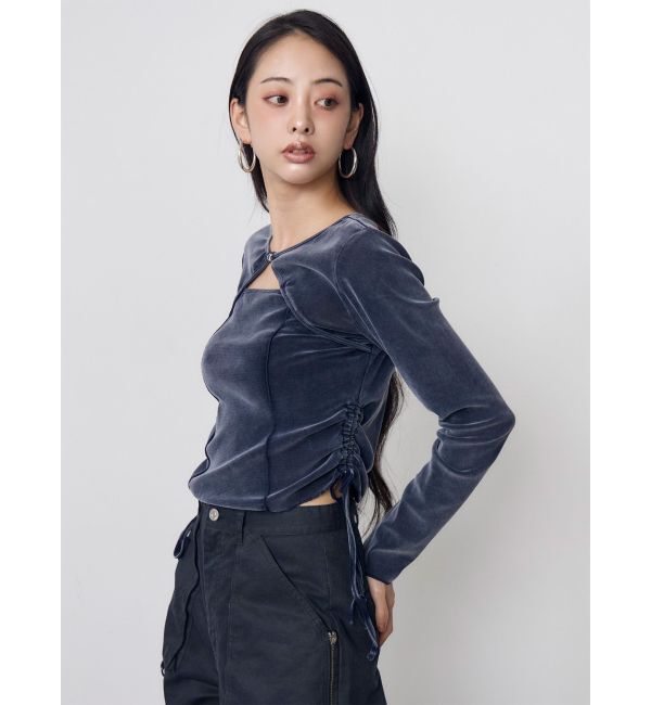 MURUA「シアーベロアホックトップス」|Tシャツ・カットソー|