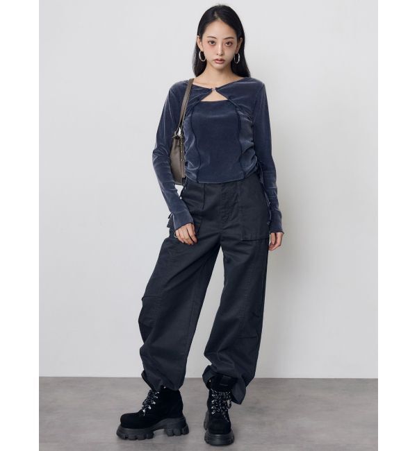 MURUA「シアーベロアホックトップス」|Tシャツ・カットソー|