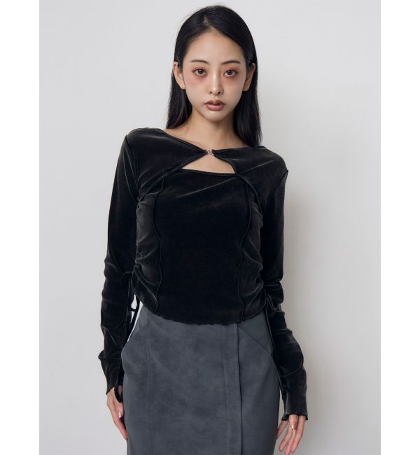 MURUA「シアーベロアホックトップス」|Tシャツ・カットソー|