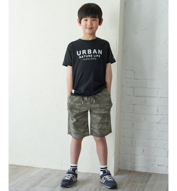 ikka kids「【親子おそろい】URBAN NATURE LIFE アーバンネイチャーライフ フロッキープリントT（120~160cm）」|Tシャツ・カットソー|