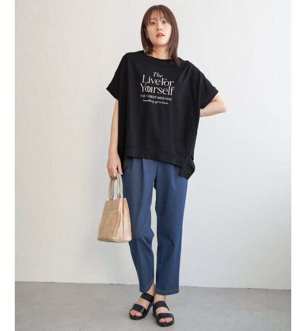 ikka「ロゴフォトプリントチュニックＴ」|その他|