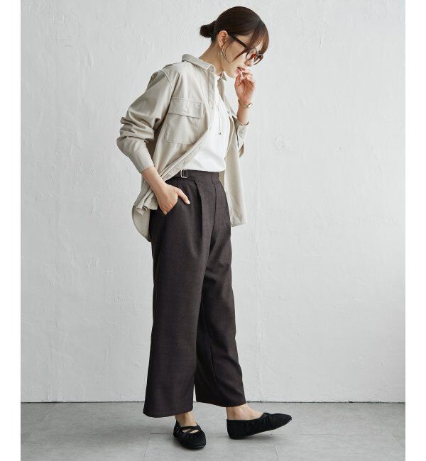 ikka「ウーリッシュツィルワイドパンツ」|その他|