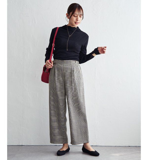 ikka「ウーリッシュツィルワイドパンツ」|その他|