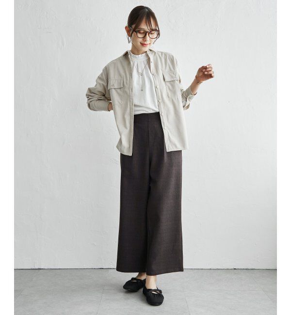 ikka「ウーリッシュツィルワイドパンツ」|その他|