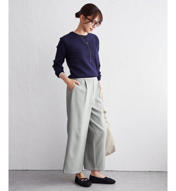 ikka「ウーリッシュツィルワイドパンツ」|その他|