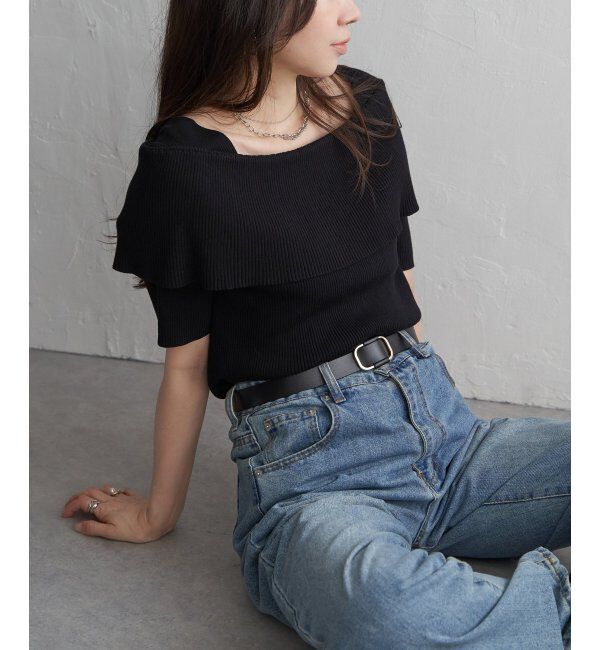 VENCE share style「オフショルニットプルオーバー」|ニット・セーター|