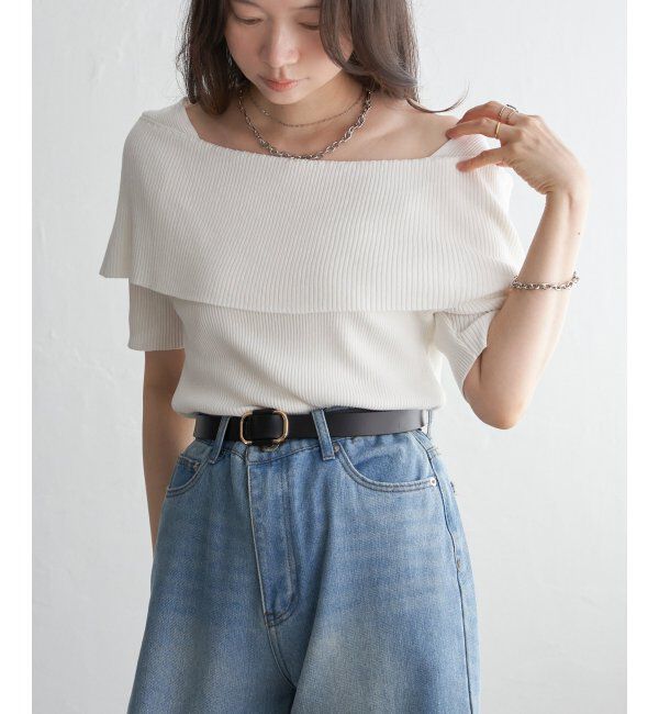 VENCE share style「オフショルニットプルオーバー」|ニット・セーター|
