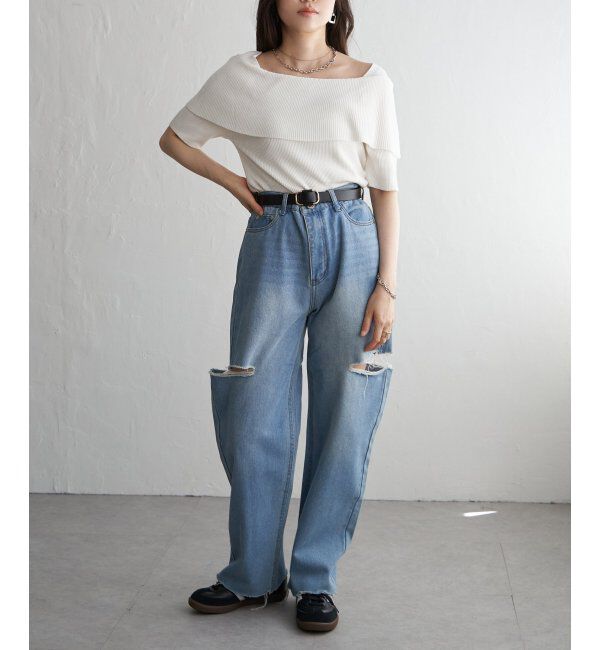 VENCE share style「オフショルニットプルオーバー」|ニット・セーター|