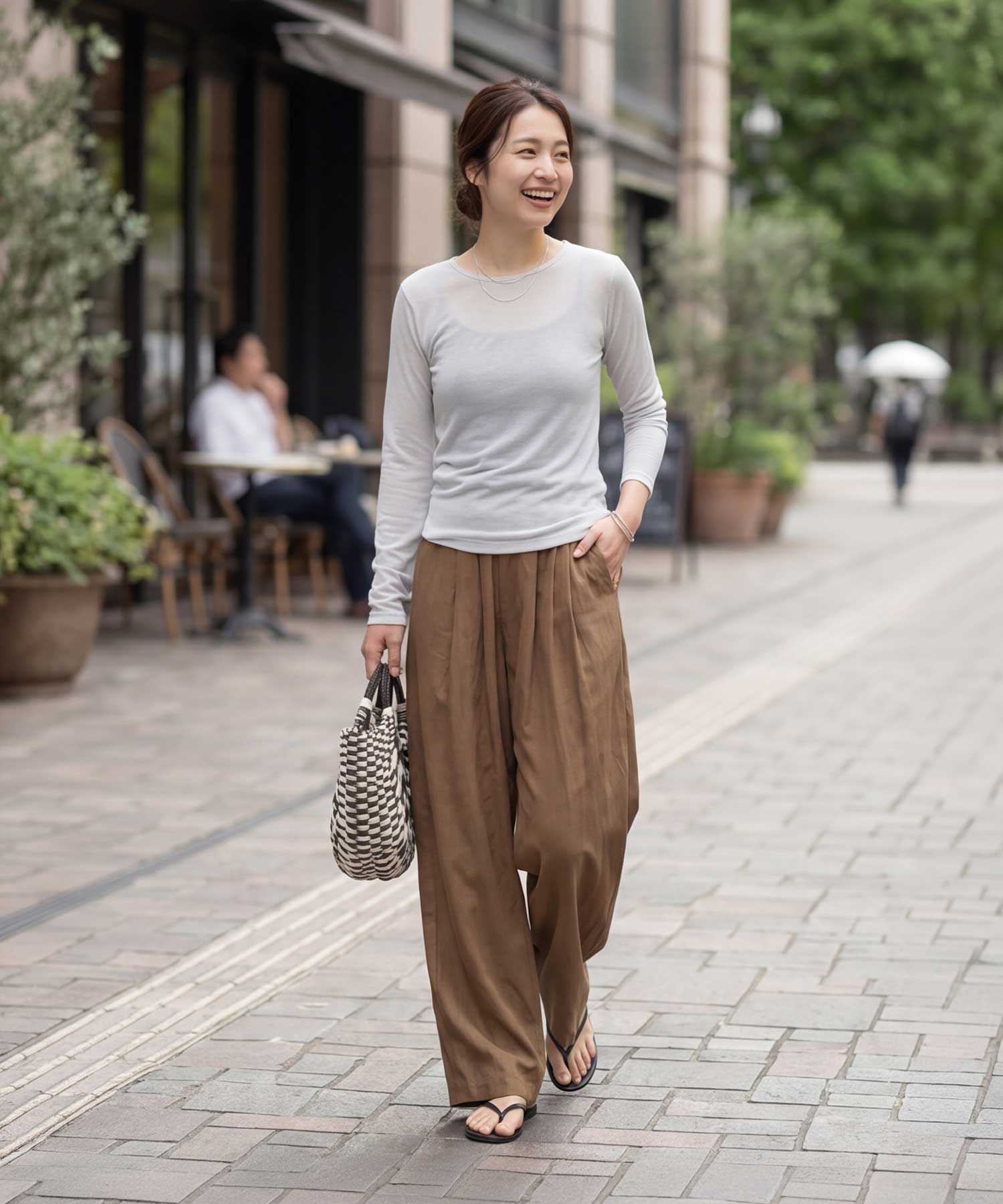 STYLE DELI「夏に着る極薄シアー長袖カットトップス」|Tシャツ・カットソー|