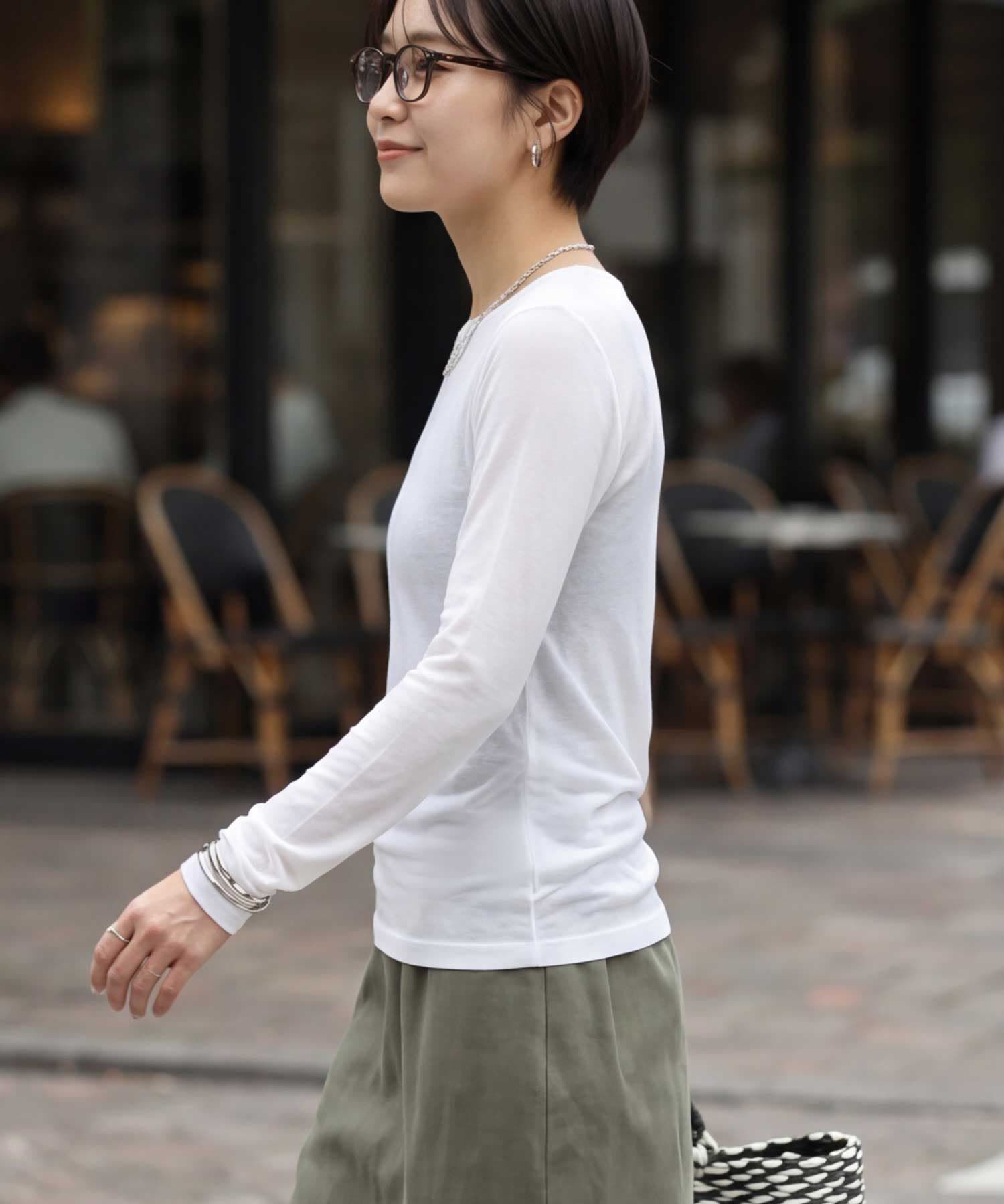 STYLE DELI「夏に着る極薄シアー長袖カットトップス」|Tシャツ・カットソー|
