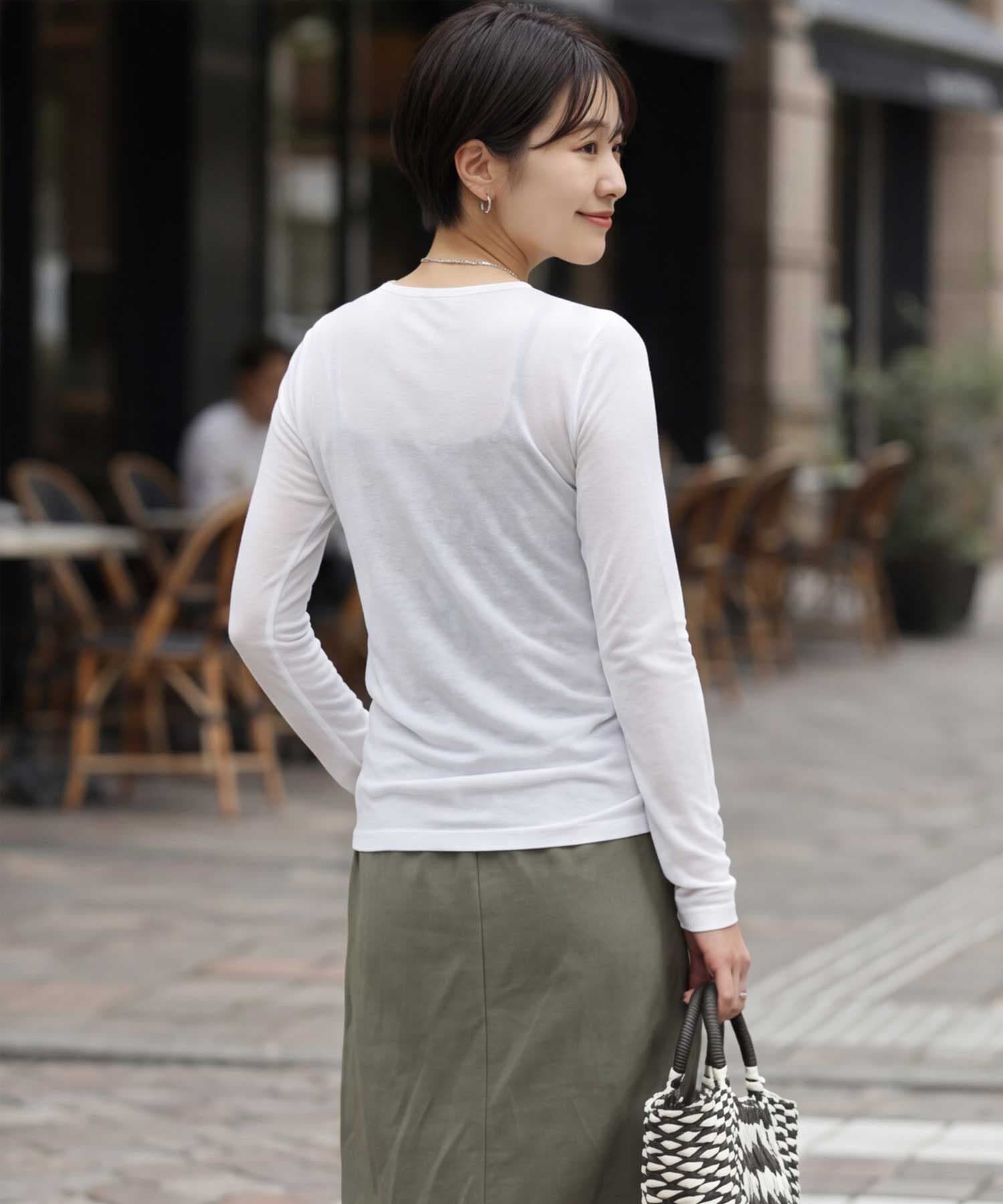 STYLE DELI「夏に着る極薄シアー長袖カットトップス」|Tシャツ・カットソー|