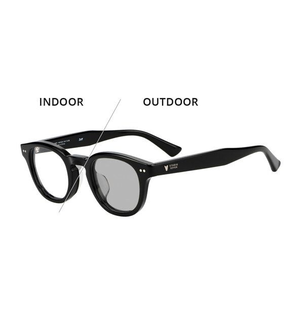  「【WEB限定】Zoff｜STUDIO SEVEN｜ウェリントン型 調光サングラス 紫外線で色が変わる 紫外線防止 UVカット」|サングラス|