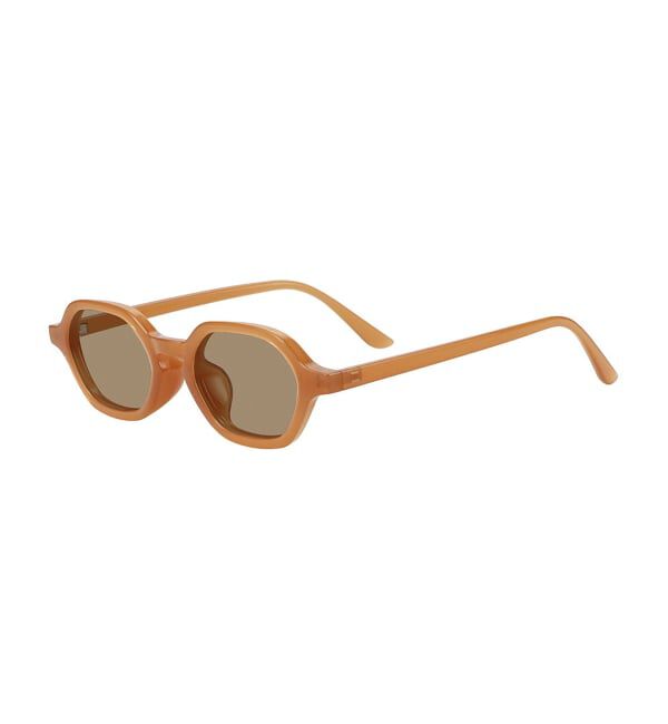  「SUNCUTGlasses/UV100%CUT ウェリントン型 サングラス [度無し専用] 横長 多角形 紫外線対策 UVカット」|サングラス|